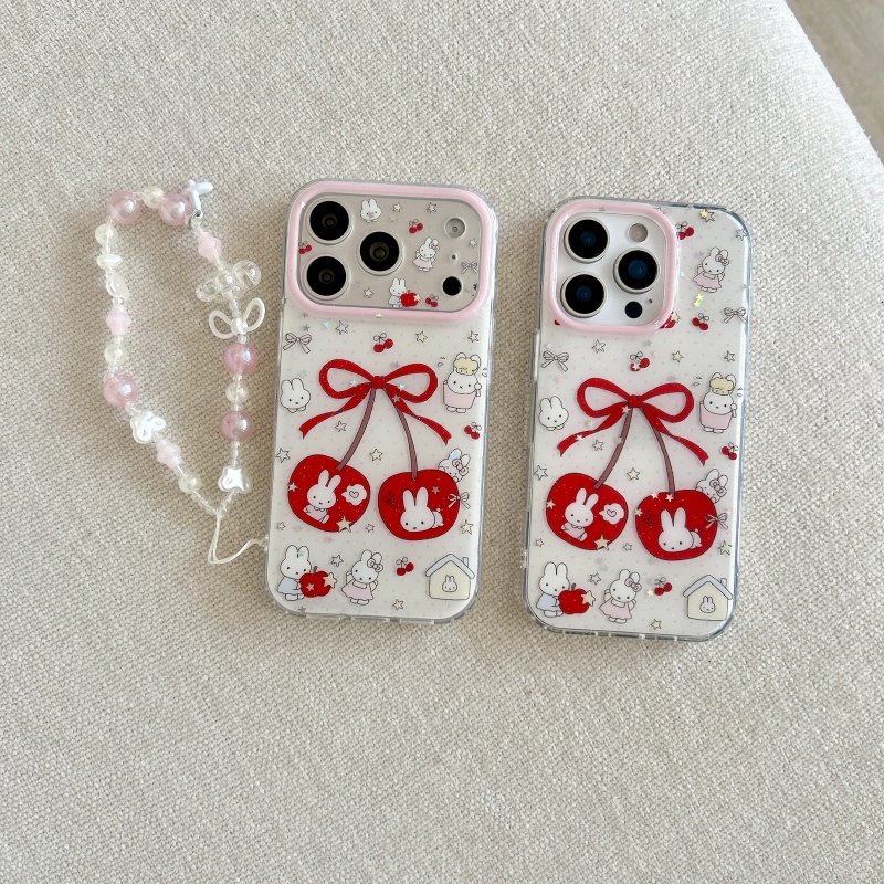 Cute cartoon sweet cherry Miff - Cute Cartoon Wrist Strap Silicone Case recension och pris