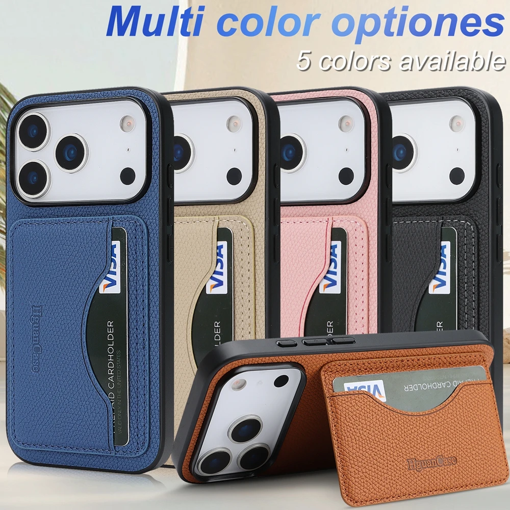 Leather Case Cards Bag Kicksta - Leather Wallet Card Holder Phone Cover recension och pris