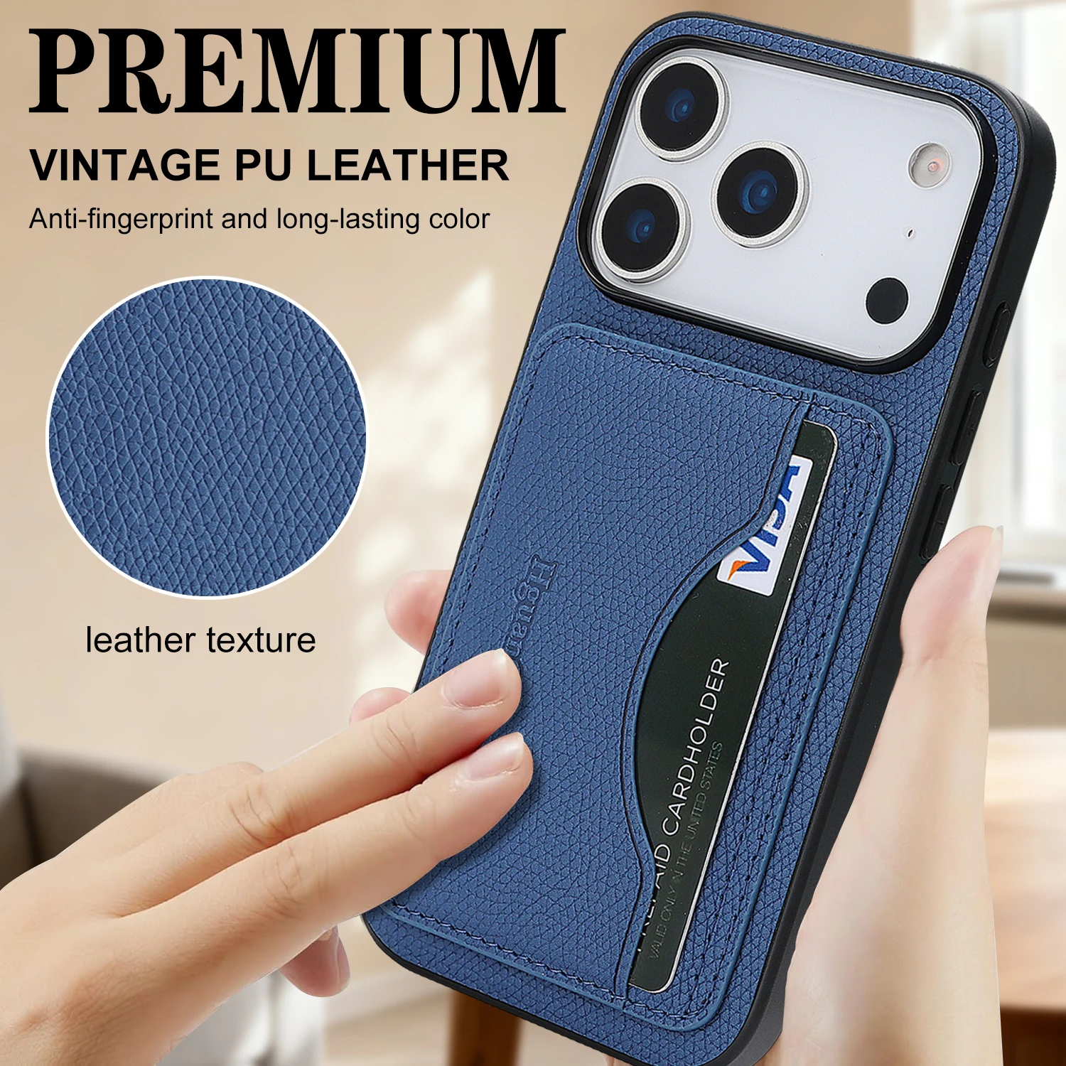 Leather Case Cards Bag Kicksta - Leather Wallet Card Holder Phone Cover recension och pris