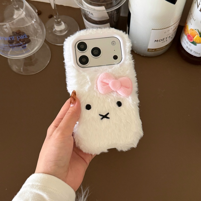 Cute cartoon White Fluffy fur  - Cute Cartoon Wrist Strap Silicone Case recension och pris