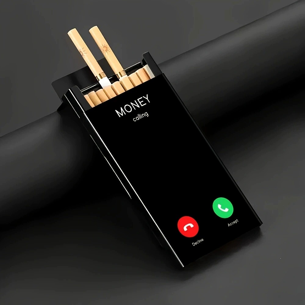 Slim Metal Cigarette Case with - Phone Cases recension och pris