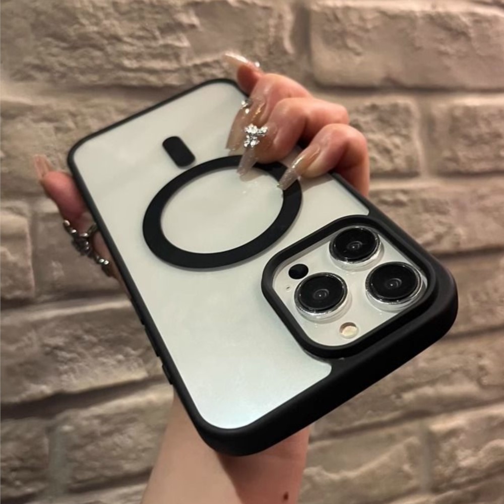 For Magsafe Matte Clear Phone  - Clear Shockproof Bumper Case recension och pris