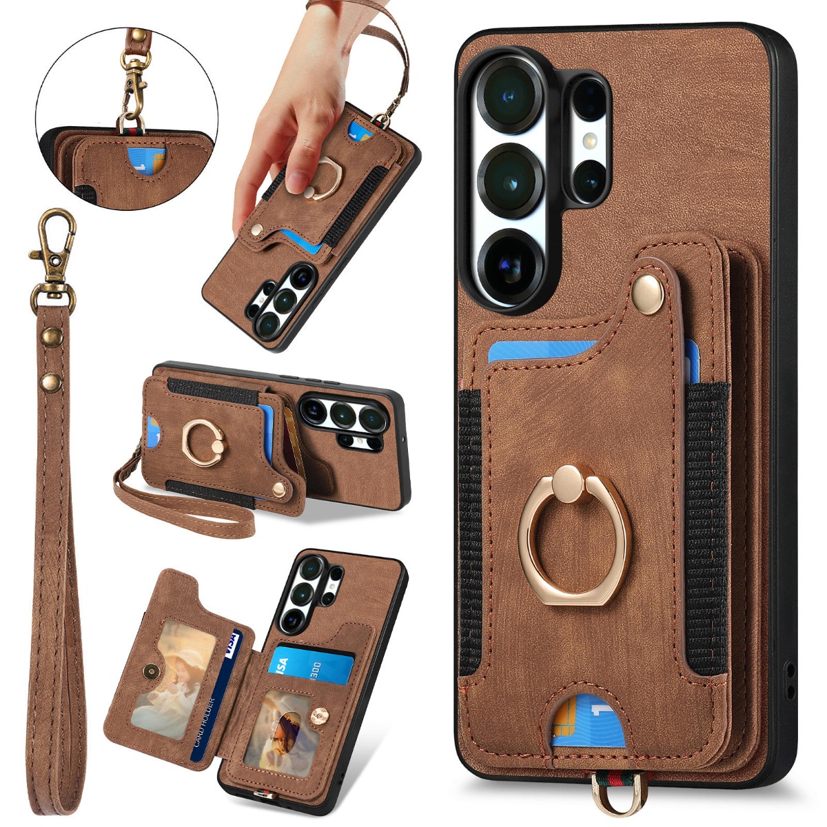 Phone Case for Samsung S26 Ult - Leather Wallet Card Holder Phone Cover recension och pris