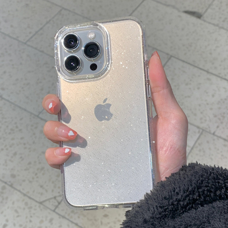 Transparent Simple Glitter Pho - Clear Shockproof Bumper Case recension och pris