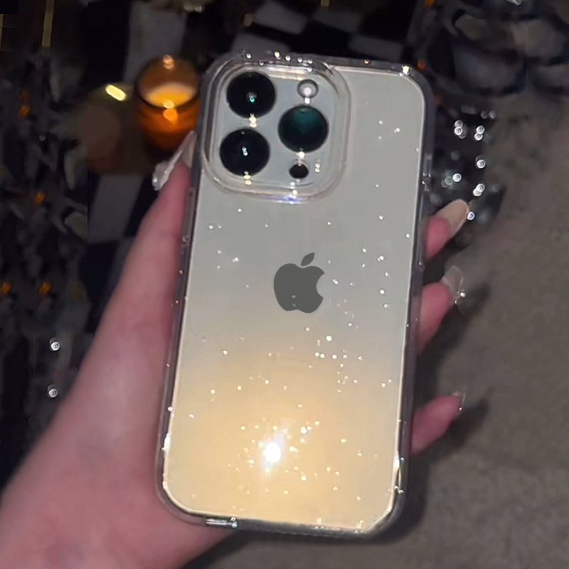 Transparent Simple Glitter Pho - Clear Shockproof Bumper Case recension och pris