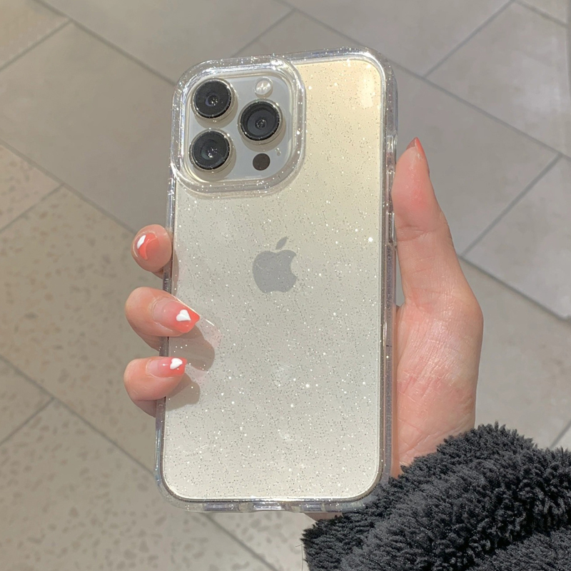 Transparent Simple Glitter Pho - Clear Shockproof Bumper Case recension och pris
