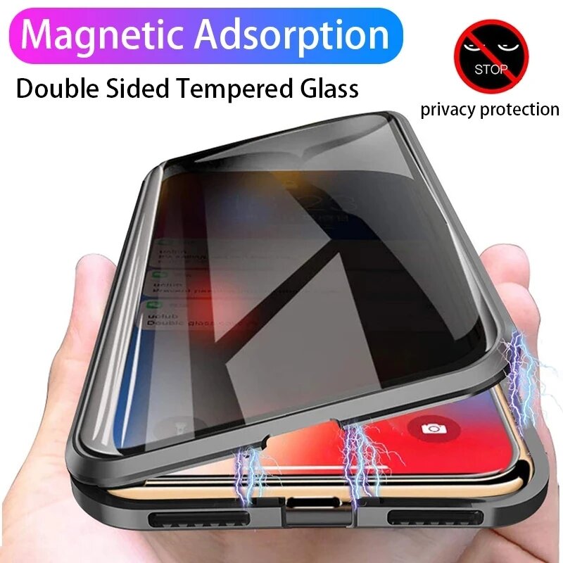 Anti Peeping Spy Magnetic Case - Anti Spy Privacy Glass Case recension och pris