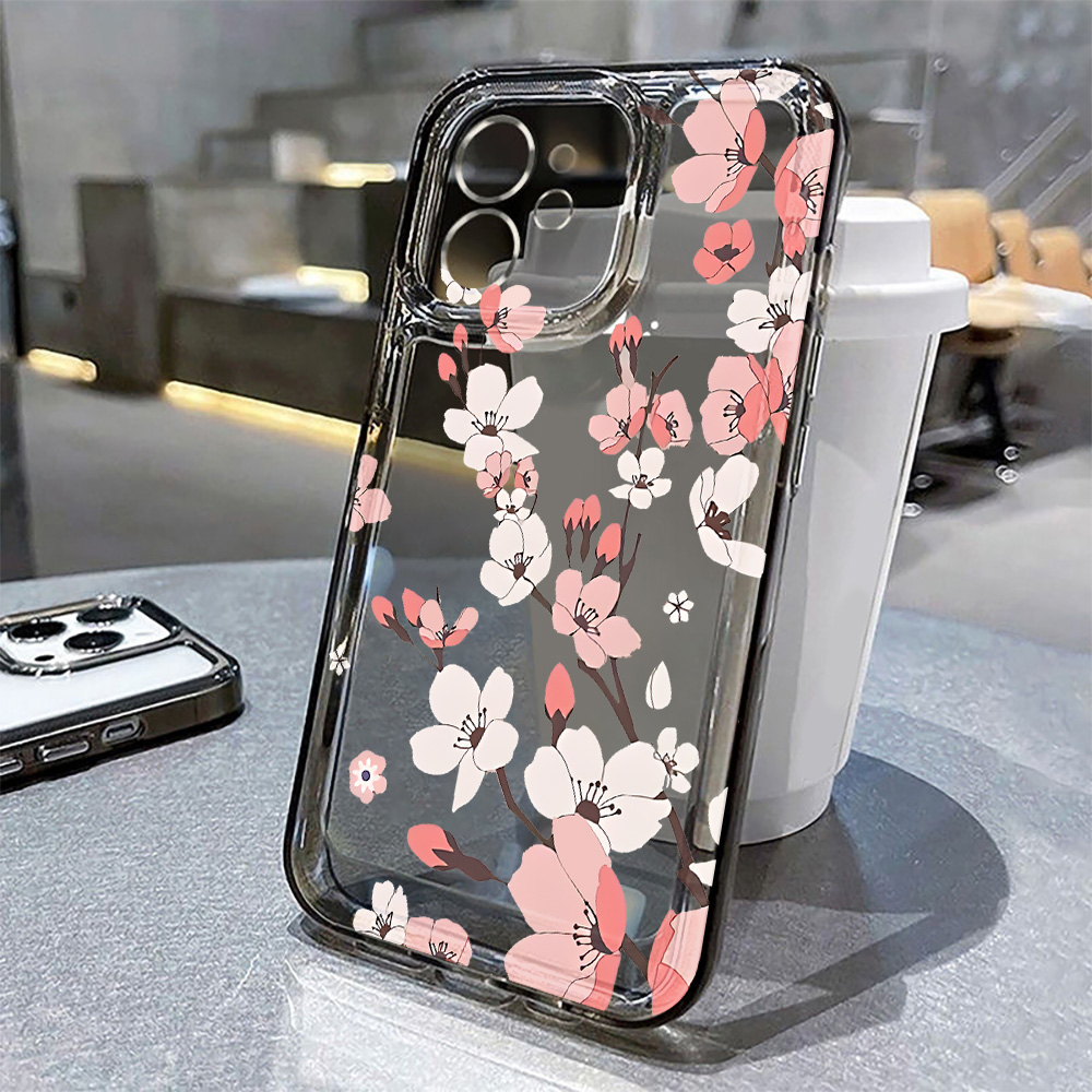 Mini Flower Phone Case For iPh - Clear Shockproof Bumper Case recension och pris