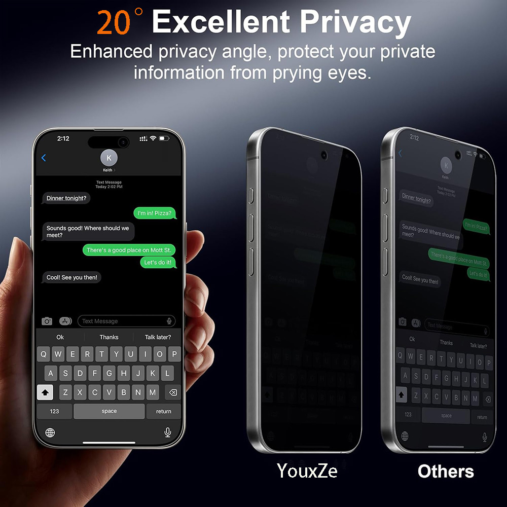 4Pcs Anti Spy Tempered Glass F - Anti Spy Privacy Glass Case recension och pris