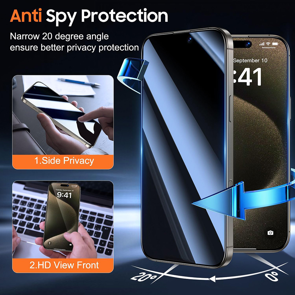 4Pcs Anti Spy Tempered Glass F - Anti Spy Privacy Glass Case recension och pris